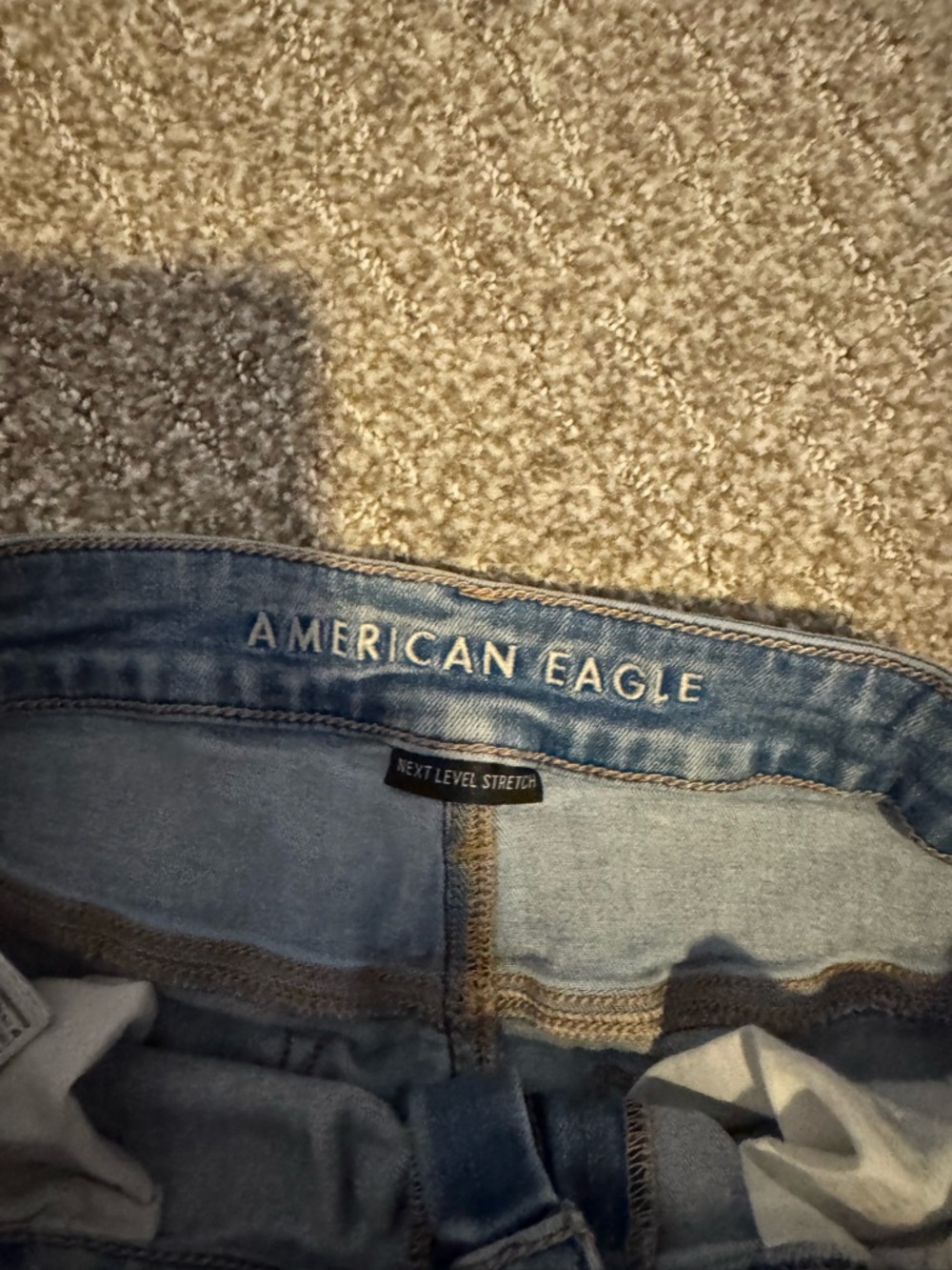 American Eagle Outfitters Light Blue Distressed Skinny Jeans - Picture 2 of 5